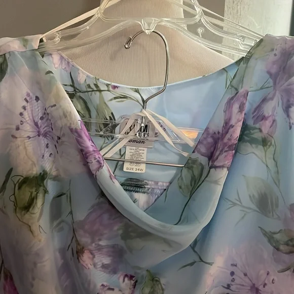 R&M Richards Floral Top and Skirt - Picture 2 of 4